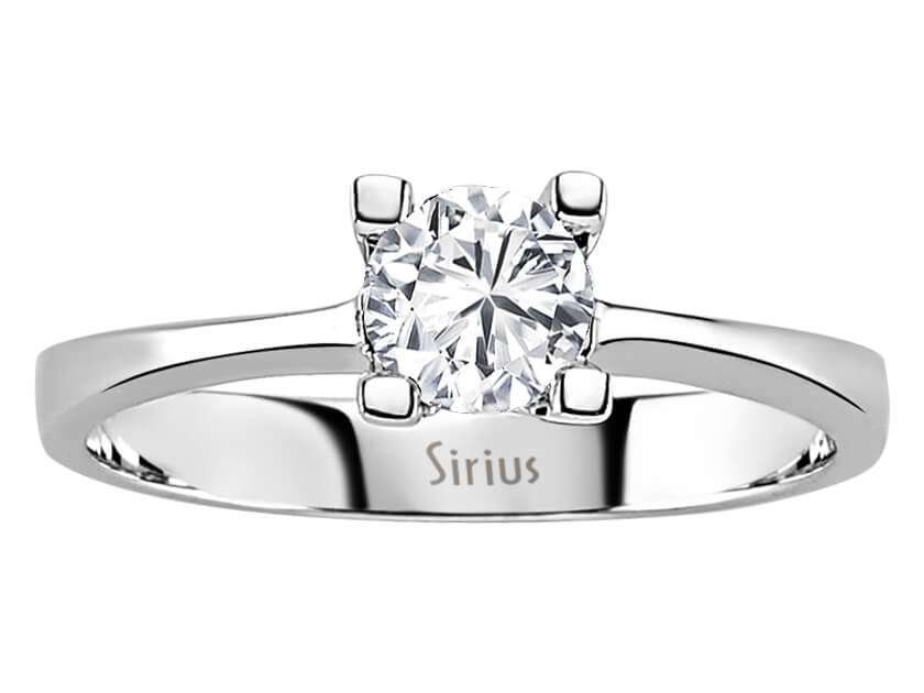 F Color 0.60 Carat Diamond Solitaire Ring
