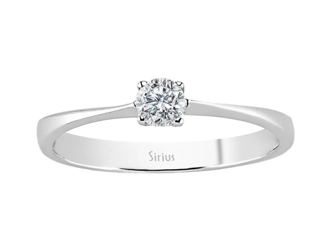 0,15 Karat Diamant Solitaire Ring - handgefertigter Diamantschmuck aus Feingold | Sirius Diamant