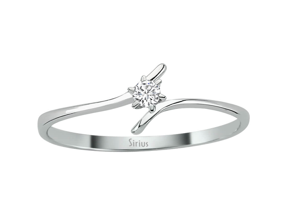 0,05 Karat Diamant Solitär Rİng - handgefertigter Diamantschmuck aus Feingold | Sirius Diamant