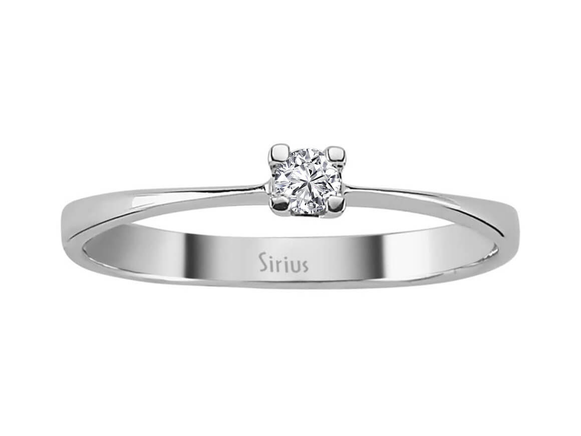 0,09 Carat Diamant Solitaire Ring - handgefertigter Diamantschmuck aus Feingold | Sirius Diamant