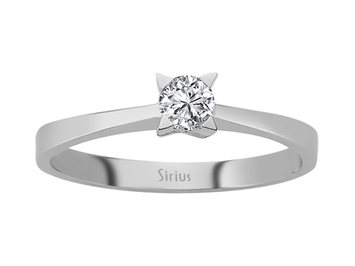 0,18 Carat Diamant Solitaire Ring - handgefertigter Diamantschmuck aus Feingold | Sirius Diamant