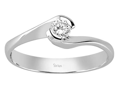 Bague solitaire en diamant de 0,17 carat