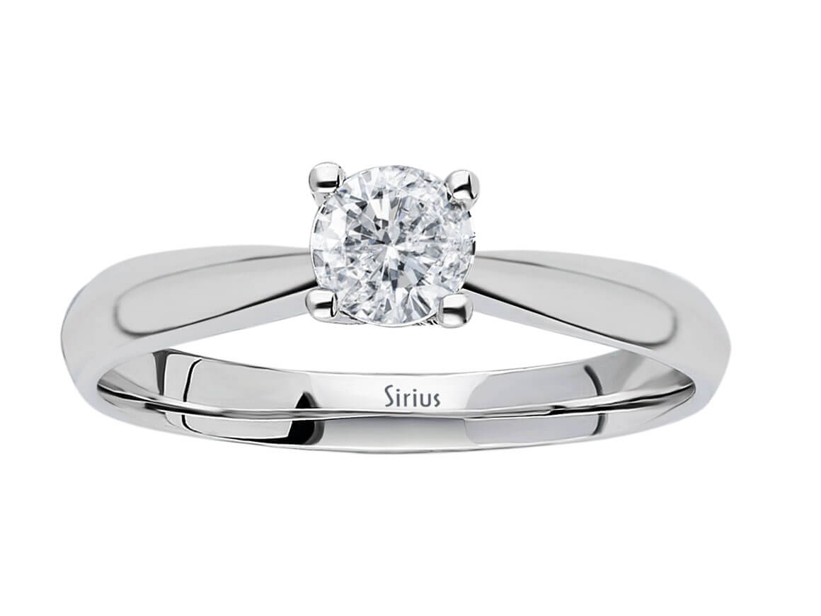 0,33 Karat Diamant Solitaire Ring – handgefertigter Diamantschmuck aus Feingold | Sirius Diamant