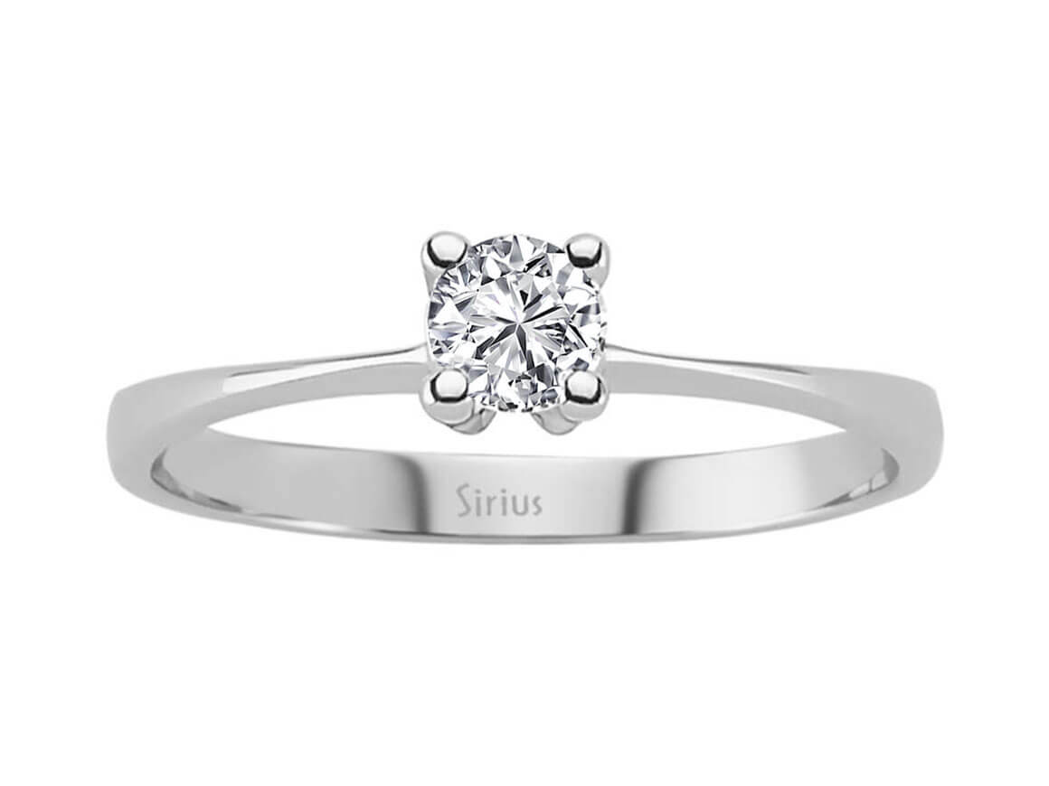 0,27 Carat Diamant Solitaire Ring - handgefertigter Diamantschmuck aus Feingold | Sirius Diamant