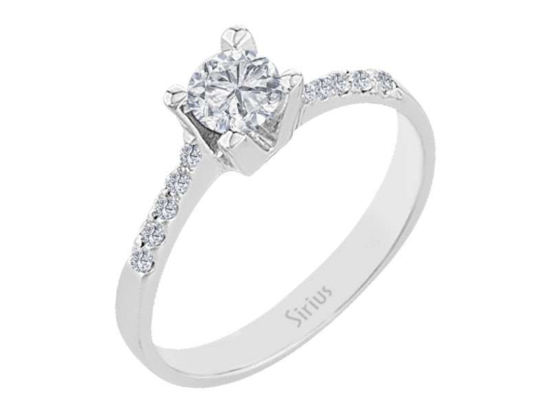 Total 0.50 carat diamond solitaire ring