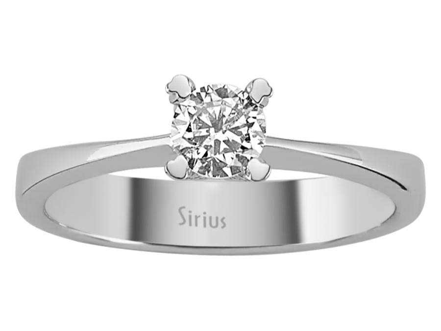 0,39 Karat Diamant Solitaire Ring - handgefertigter Diamantschmuck aus Feingold | Sirius Diamant