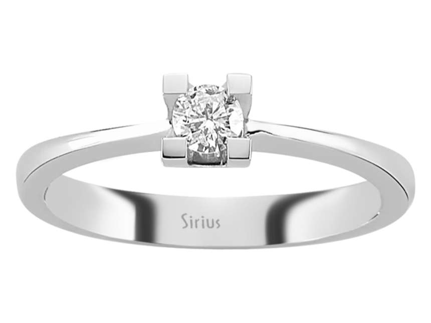 0,17 Karat Diamant Solitaire Ring - handgefertigter Diamantschmuck aus Feingold | Sirius Diamant