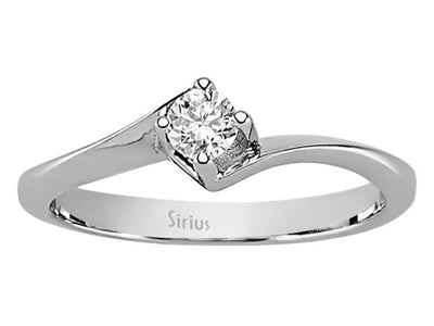 Bague solitaire en diamant de 0,16 carat