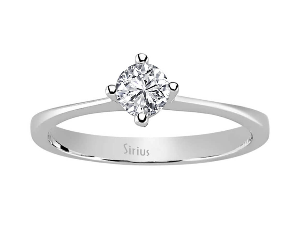 0,34 Karat Diamant Solitär Ring - handgefertigter Diamantschmuck aus Feingold | Sirius Diamant