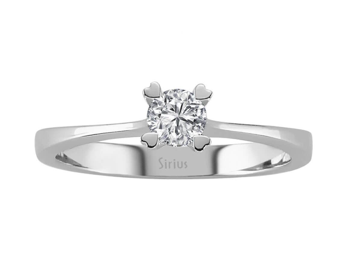 0,31 Karat Diamant Solitaire Ring in 18K - handgefertigter Diamantschmuck aus Feingold | Sirius Diamant