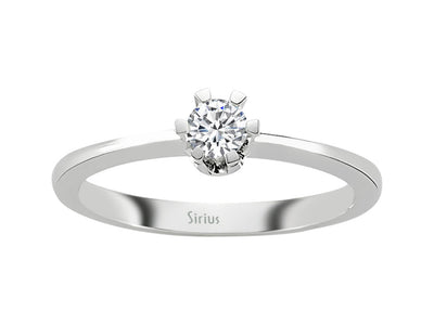 Bague solitaire en diamant de 0,21 carat en or 18 carats