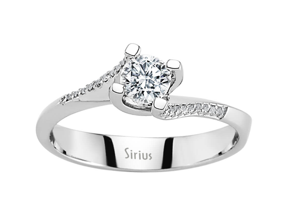 0,35 Karat Diamant Solitaire Ring - handgefertigter Diamantschmuck aus Feingold | Sirius Diamant