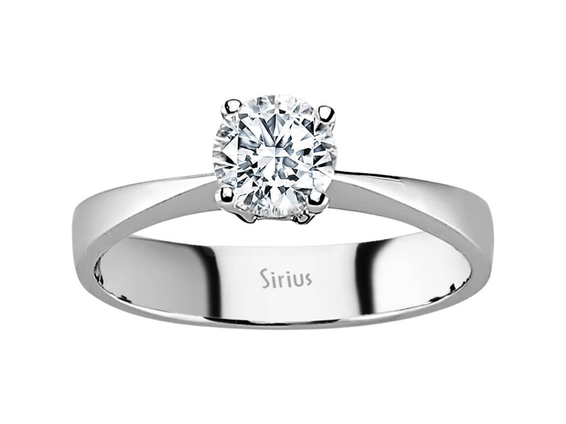 0,56 Karat Diamat Solitär Ring - handgefertigter Diamantschmuck aus Feingold | Sirius Diamant