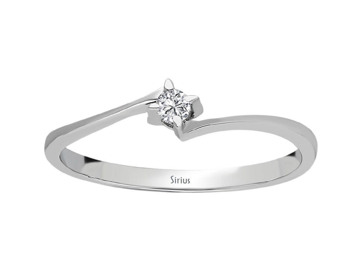 0,06 Karat Diamant Solitär Ring - handgefertigter Diamantschmuck aus Feingold | Sirius Diamant