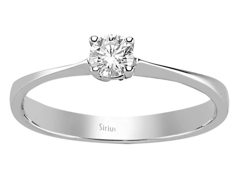 0,22 Carat Diamant Solitär Ring - handgefertigter Diamantschmuck aus Feingold | Sirius Diamant