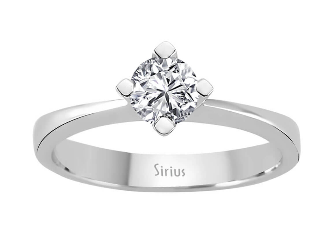 0,37 Carat Diamant Solitär Ring - handgefertigter Diamantschmuck aus Feingold | Sirius Diamant