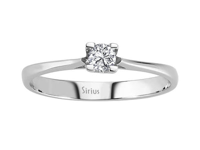 Bague solitaire en diamant de 0,14 carat