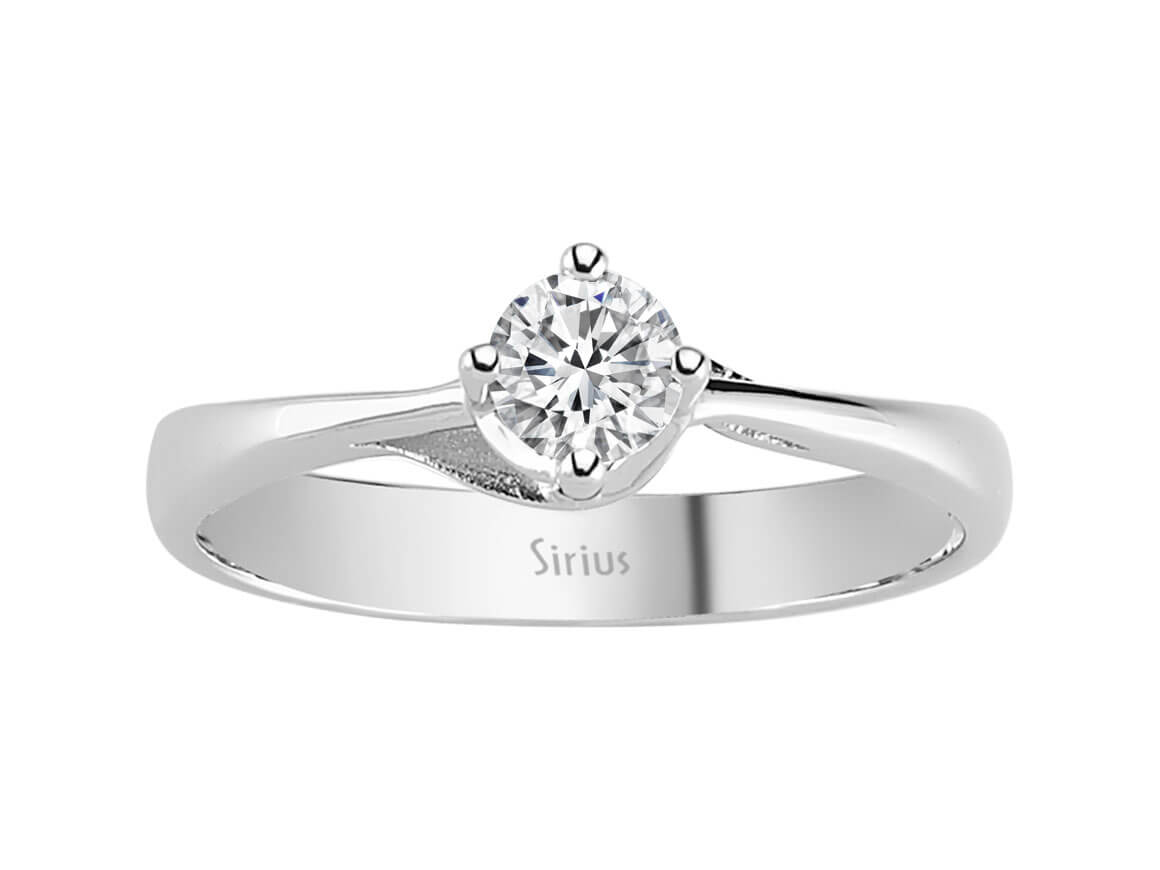 0,28 Karat Diamant Solitär Ring - handgefertigter Diamantschmuck aus Feingold | Sirius Diamant