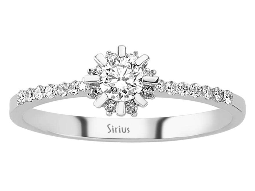 Insgesamt 0,34 Karat Diamant Solitär Ring - handgefertigter Diamantschmuck aus Feingold | Sirius Diamant