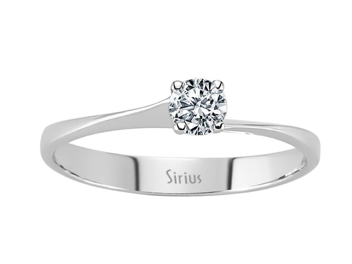 0,20 Karat Diamant Solitär Ring - handgefertigter Diamantschmuck aus Feingold | Sirius Diamant