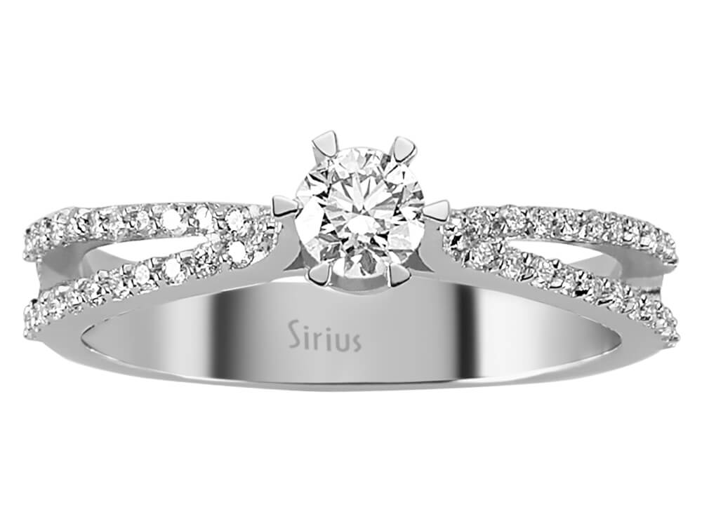 insgesamt 0,55 Karat Diamant Solitär Ring - handgefertigter Diamantschmuck aus Feingold | Sirius Diamant
