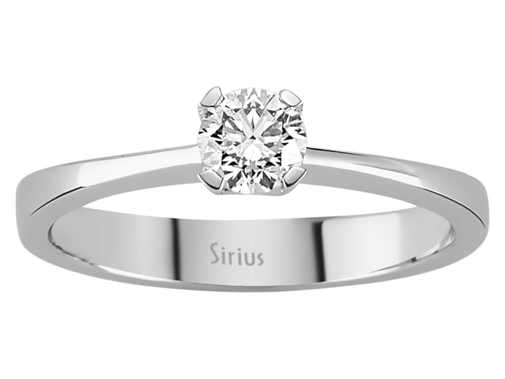 0,34 Karat Diamant Solitär Ring - handgefertigter Diamantschmuck aus Feingold | Sirius Diamant