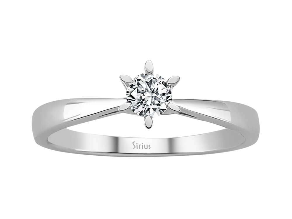 0,26 Karat Diamant Solitär Ring - handgefertigter Diamantschmuck aus Feingold | Sirius Diamant