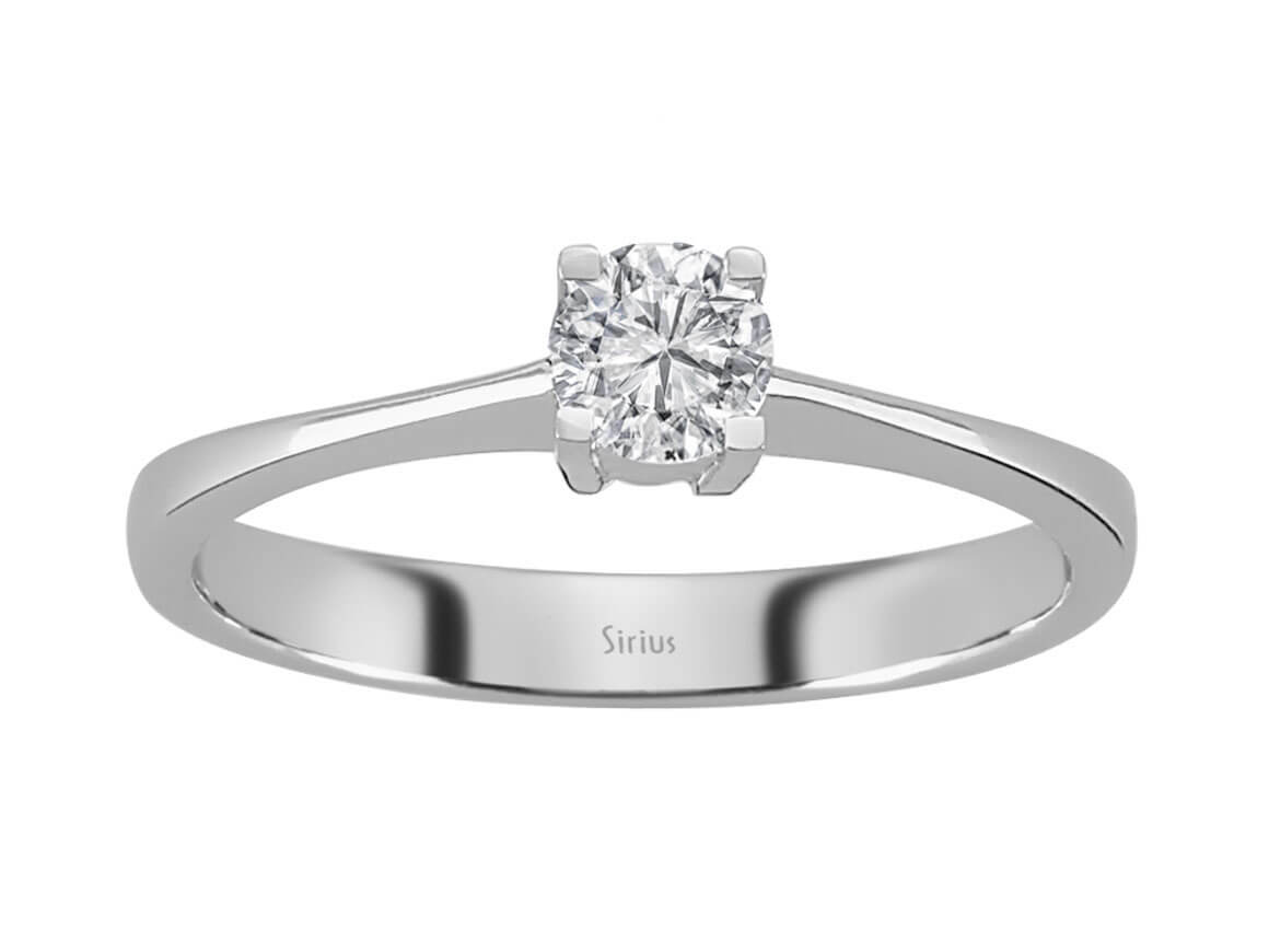 0,30 Karat Diamant Solitärring – handgefertigter Diamantschmuck aus Feingold | Sirius Diamant