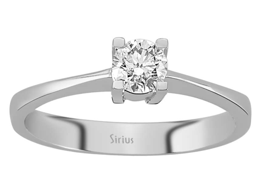 0,38 Karat Diamant Solitär Ring - handgefertigter Diamantschmuck aus Feingold | Sirius Diamant