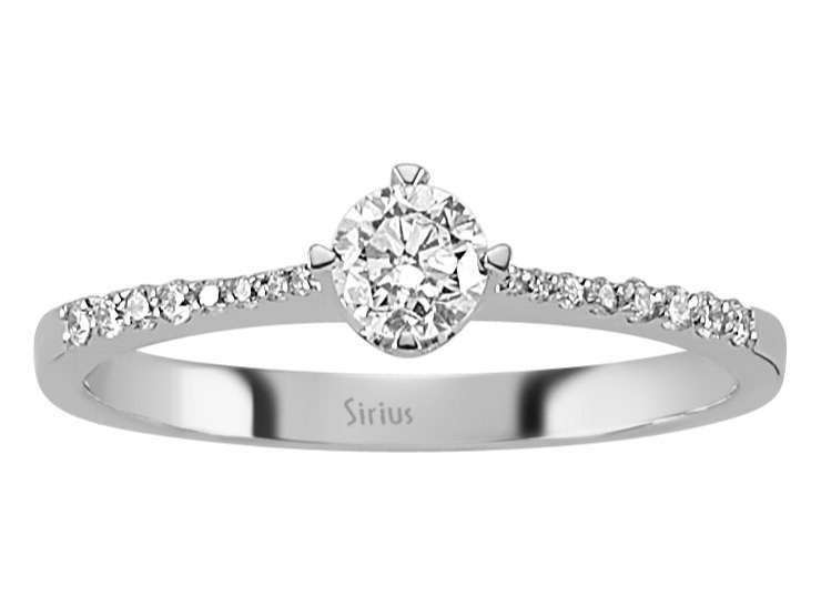 0,42 Gesamtkarat Diamant Solitär Ring - handgefertigter Diamantschmuck aus Feingold | Sirius Diamant