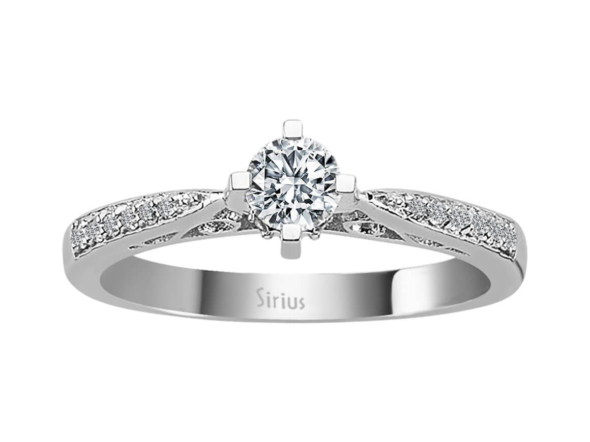 0,42 Gesamtkarat Diamant Solitär Ring - handgefertigter Diamantschmuck aus Feingold | Sirius Diamant