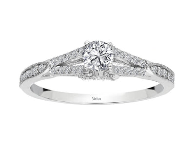 total 0.43 carat diamond solitaire ring