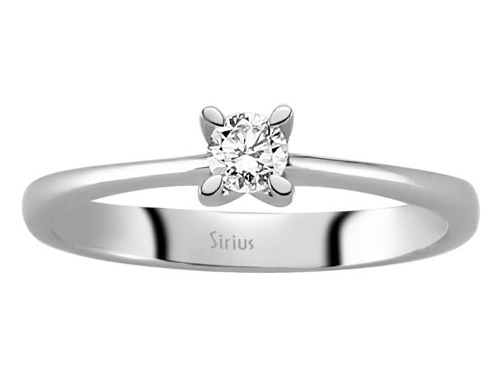 0,19 Karat Diamant Solitär Ring - handgefertigter Diamantschmuck aus Feingold | Sirius Diamant