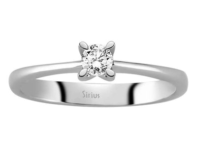 Bague solitaire en diamant de 0,19 carat