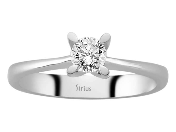 0,38 Karat Diamant Solitär Ring - handgefertigter Diamantschmuck aus Feingold | Sirius Diamant