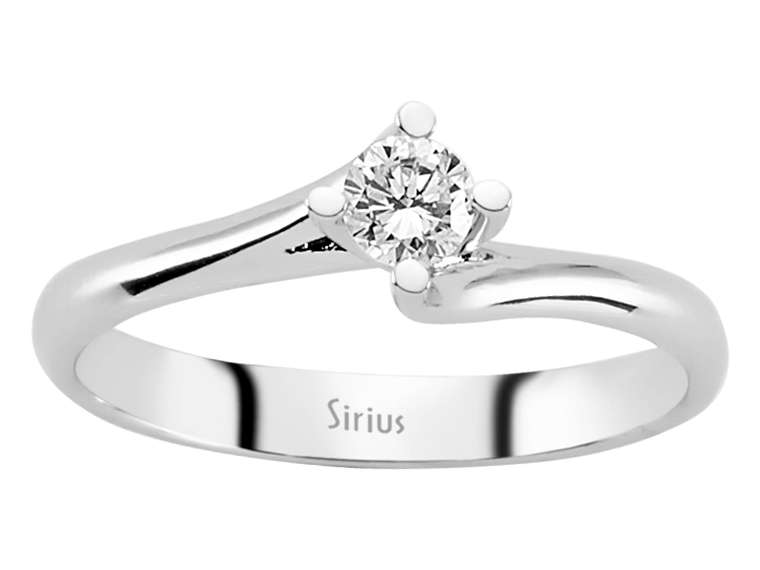 0,23 Karat Diamant Solitär Ring - handgefertigter Diamantschmuck aus Feingold | Sirius Diamant