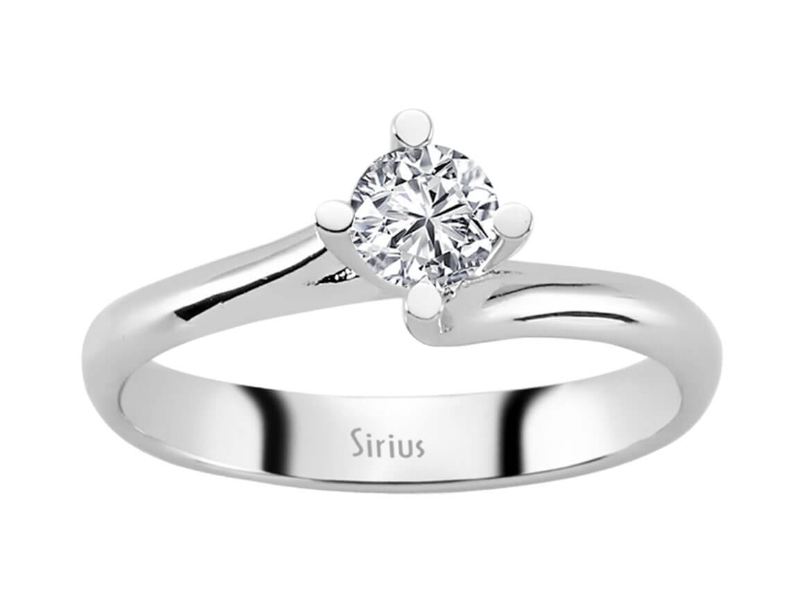 0,38 Karat Diamant Solitär Ring - handgefertigter Diamantschmuck aus Feingold | Sirius Diamant