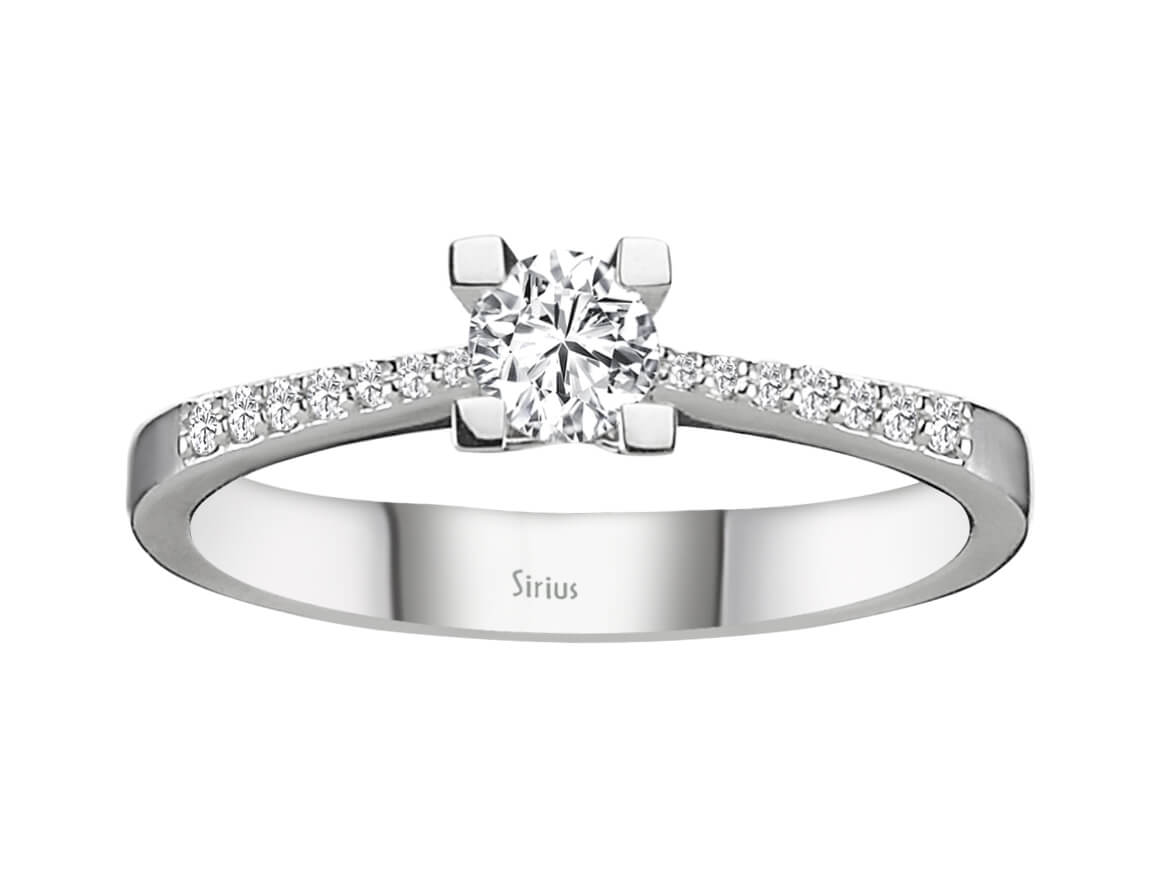 total 0.34 carat diamond solitaire ring
