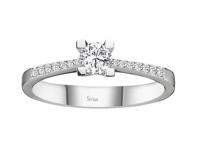 total 0.34 carat diamond solitaire ring