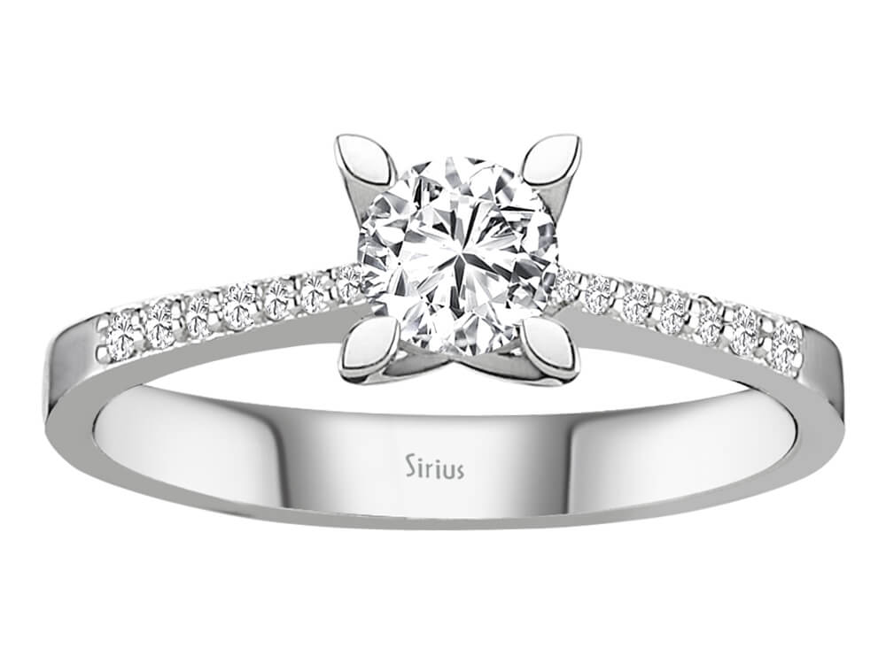 Insgesamt 0,54 Karat Diamant Solitär Ring - handgefertigter Diamantschmuck aus Feingold | Sirius Diamant