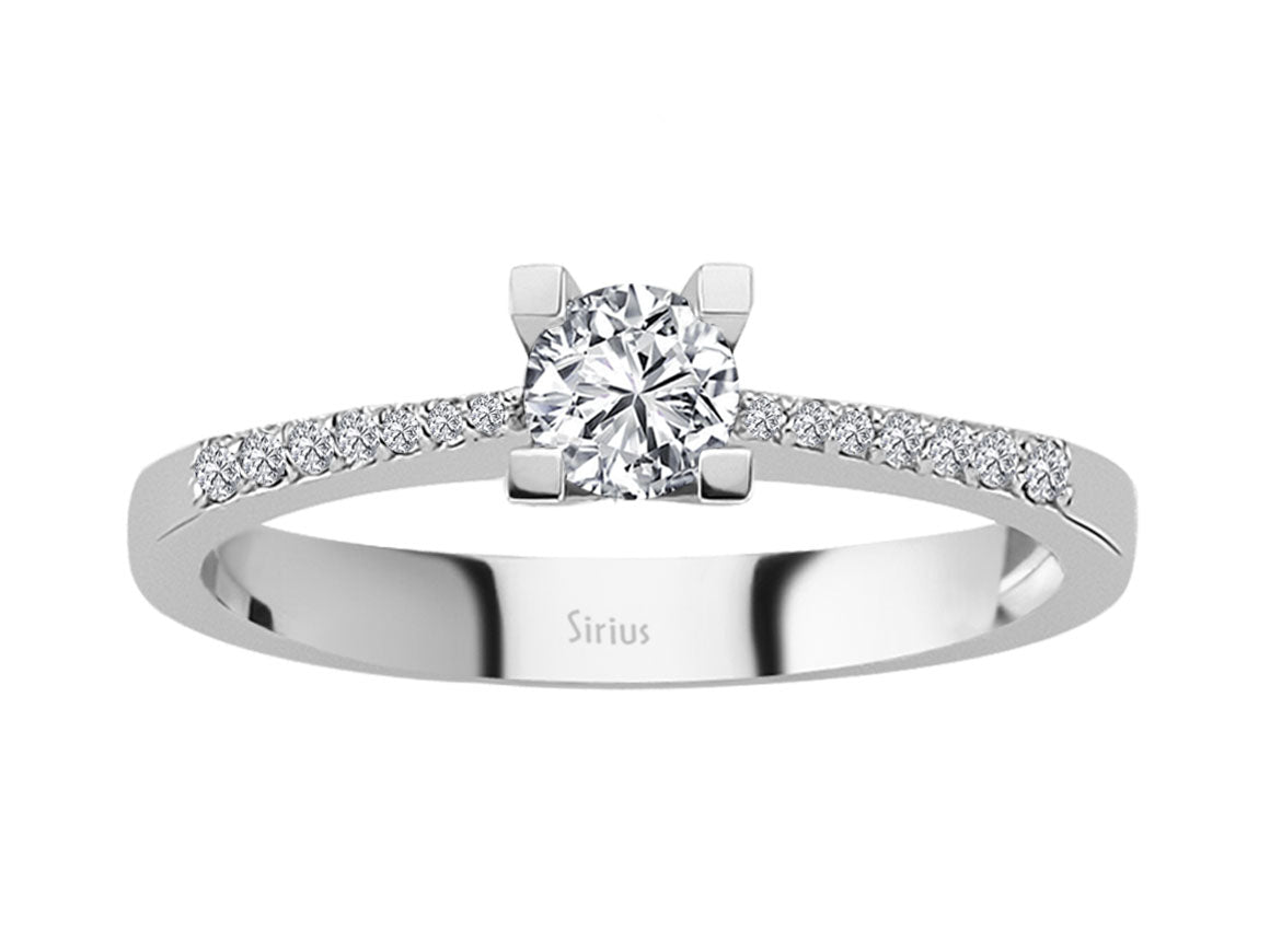 Bague solitaire en diamant de 0,40 carat au total