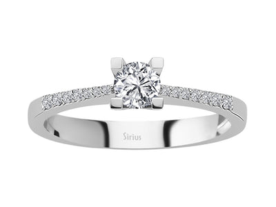 Bague solitaire en diamant de 0,40 carat au total