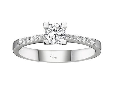 total 0.48 carat diamond solitaire ring