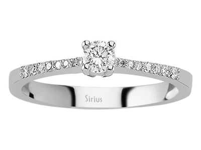 Bague solitaire en diamant de 0,29 carat au total
