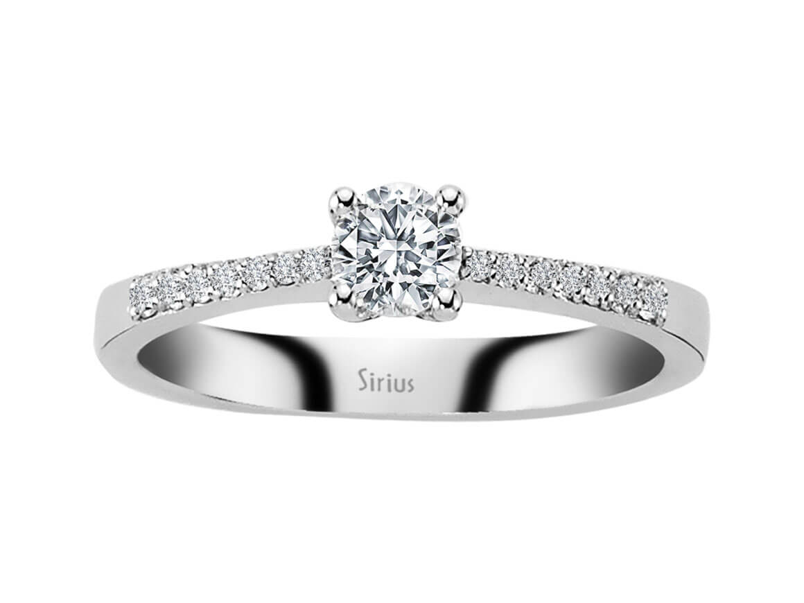 0,45 Gesamtkarat Diamant Solitär Ring - handgefertigter Diamantschmuck aus Feingold | Sirius Diamant