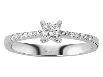 total 0.30 carat diamond solitaire ring