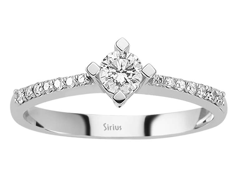 0,40 Gesamtkarat Diamant Solitär Ring - handgefertigter Diamantschmuck aus Feingold | Sirius Diamant