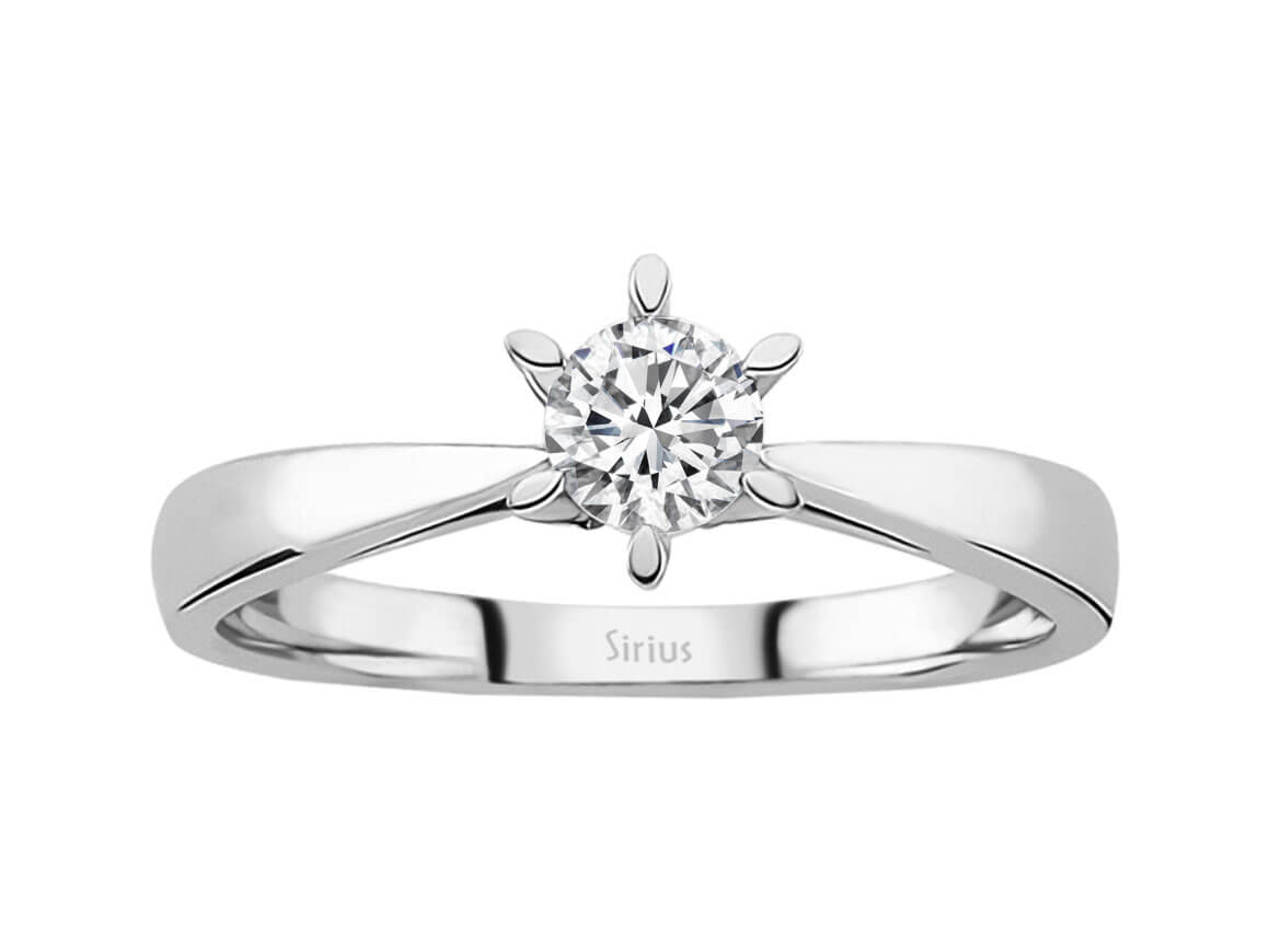 0,33 Karat Diamant Solitär Ring - handgefertigter Diamantschmuck aus Feingold | Sirius Diamant