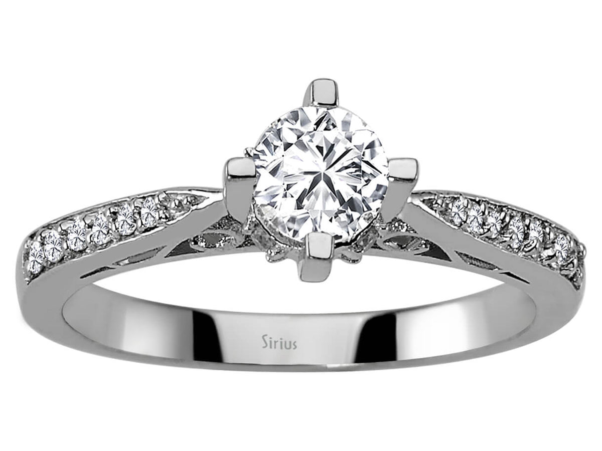 0,51 Gesamtkarat Diamant Solitär Ring - handgefertigter Diamantschmuck aus Feingold | Sirius Diamant