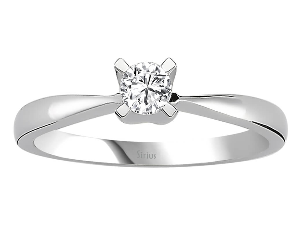 D Farbe 0,20 Carat Diamant Solitär Ring - handgefertigter Diamantschmuck aus Feingold | Sirius Diamant